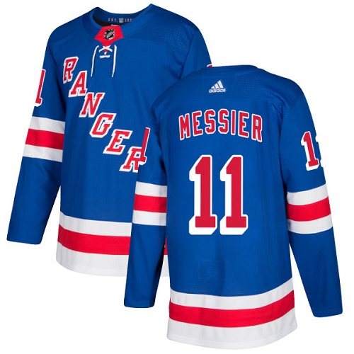 Adidas Men New York Rangers #11 Mark Messier Royal Blue Home Authentic Stitched NHL Jersey->new york rangers->NHL Jersey